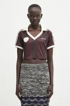 adidas Originals tricou Retro femei, culoarea bordo, KA4378 imagine