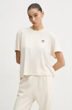 adidas Originals tricou SNAKE TRF TEE femei, culoarea bej, JC5747 imagine