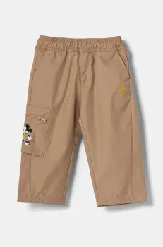 adidas pantaloni copii culoarea bej, cu imprimeu, JD4553 imagine