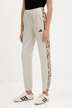 adidas pantaloni de trening 3-Stripes culoarea bej, cu imprimeu, KB8511 imagine