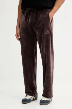 adidas pantaloni de trening All Szn Luxe culoarea maro, uni, JL6571 imagine