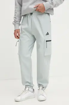 adidas pantaloni de trening City Escape barbati, culoarea verde, cu imprimeu, JF3286 imagine