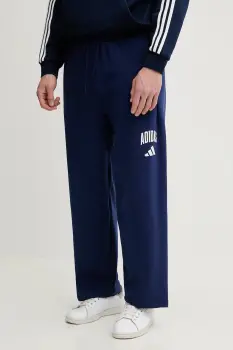 adidas pantaloni de trening Collegiate culoarea bleumarin, cu imprimeu, JM9179 imagine