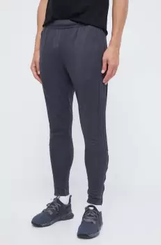 adidas pantaloni de trening culoarea gri, neted imagine