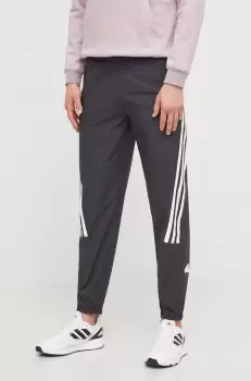 adidas pantaloni de trening culoarea negru, cu imprimeu imagine