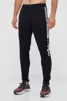 adidas pantaloni de trening culoarea negru, cu imprimeu imagine