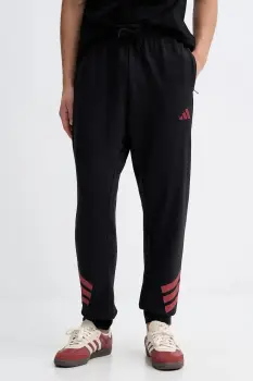 adidas pantaloni de trening culoarea negru, cu imprimeu, KS3021 imagine