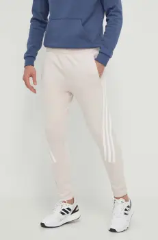 adidas pantaloni de trening culoarea roz, cu imprimeu, IR9155 imagine