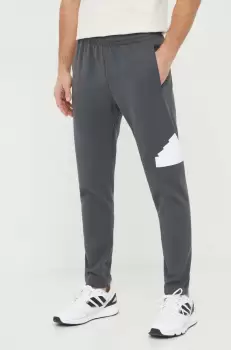 adidas pantaloni de trening culoarea verde, cu imprimeu imagine