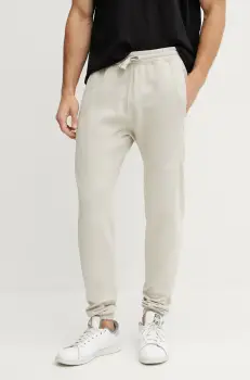 adidas pantaloni de trening din bumbac ALL SZN barbati, culoarea bej, uni, JI6390 imagine