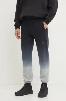 adidas pantaloni de trening din bumbac ALL SZN Dip Dye culoarea albastru marin, modelator, JI6356 imagine