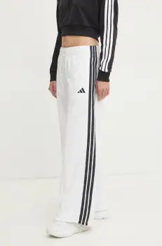 adidas pantaloni de trening Essentials culoarea bej, cu imprimeu, JE1307 imagine