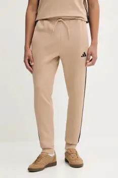 adidas pantaloni de trening Essentials culoarea bej, cu imprimeu, JX0712 imagine