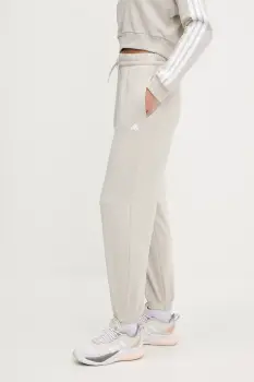 adidas pantaloni de trening Essentials culoarea bej, neted, JC8305 imagine