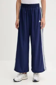 adidas pantaloni de trening Essentials culoarea bleumarin, cu imprimeu, JV5328 imagine