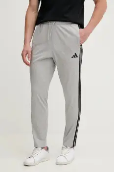 adidas pantaloni de trening Essentials culoarea gri, melanj, JE6428 imagine