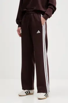 adidas pantaloni de trening Essentials culoarea maro, cu imprimeu, JY3091 imagine