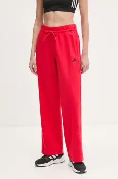 adidas pantaloni de trening Essentials culoarea rosu, neted, JI6051 imagine