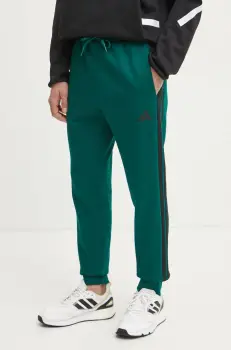 adidas pantaloni de trening Essentials culoarea verde, cu imprimeu, JD1860 imagine