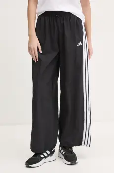 adidas pantaloni de trening Essentials femei, culoarea negru, cu imprimeu, JE1306 imagine