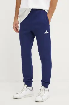 adidas pantaloni de trening Feelcozy culoarea albastru marin, neted, JE3814 imagine