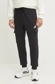 adidas pantaloni de trening Feelcozy culoarea negru, neted, JE3820 imagine