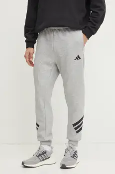 adidas pantaloni de trening Future Icons culoarea gri, cu imprimeu, JD4867 imagine