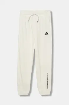 adidas pantaloni de trening pentru copii culoarea bej, cu imprimeu, KC1178 imagine