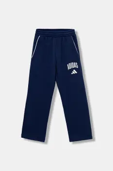 adidas pantaloni de trening pentru copii culoarea bleumarin, cu imprimeu, JW2387 imagine