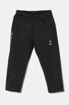 adidas pantaloni de trening pentru copii culoarea gri, cu imprimeu, JF3652 imagine