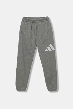 adidas pantaloni de trening pentru copii culoarea gri, cu imprimeu, JV9915 imagine
