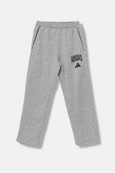 adidas pantaloni de trening pentru copii culoarea gri, cu imprimeu, JW2386 imagine
