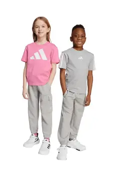 adidas pantaloni de trening pentru copii culoarea gri, melanj, JW0014 imagine