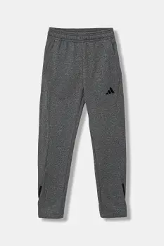 adidas pantaloni de trening pentru copii culoarea gri, melanj, JW1973 imagine