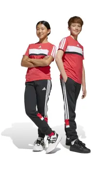 adidas pantaloni de trening pentru copii culoarea negru, cu imprimeu, JC7485 imagine