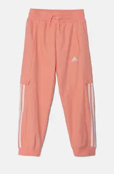adidas pantaloni de trening pentru copii JGAM PANT culoarea roz, cu imprimeu, IV7047 imagine