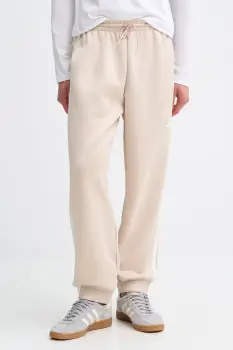 adidas pantaloni de trening Stadium culoarea bej, cu imprimeu, KC0418 imagine