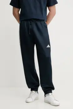 adidas pantaloni de trening Stadium culoarea bleumarin, cu imprimeu, JZ6431 imagine