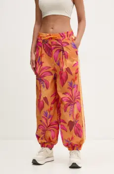 adidas pantaloni de trening x Farm Rio femei, culoarea portocaliu, modelator, JD6301 imagine