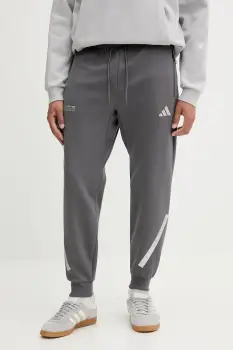 adidas pantaloni de trening x Mercedes culoarea gri, cu imprimeu, JW3478 imagine