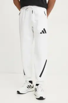adidas pantaloni de trening ZNE culoarea alb, cu imprimeu, JF2449 imagine