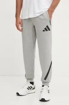 adidas pantaloni de trening ZNE culoarea gri, melanj, JF2446 imagine