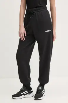 adidas pantaloni Essentials Linear femei, culoarea negru, neted, JC5948 imagine