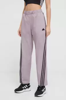 adidas pantaloni femei, culoarea violet, modelator imagine
