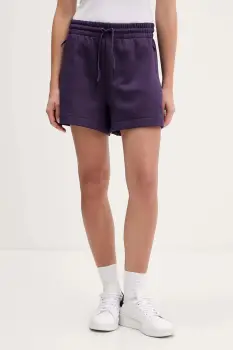 adidas pantaloni scurti adidas x Z.N.E culoarea violet, cu imprimeu, high waist, JW7762 imagine