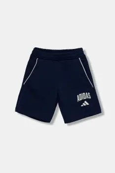 adidas pantaloni scurti copii culoarea bleumarin, cu imprimeu, talie reglabila, JX6593 imagine