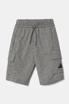 adidas pantaloni scurti copii culoarea gri, melanj, JE3973 imagine