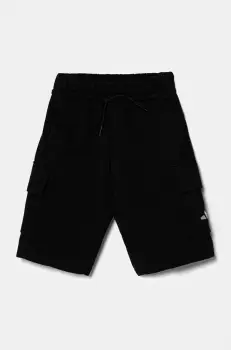 adidas pantaloni scurti copii culoarea negru, cu imprimeu, talie reglabila, JC9768 imagine