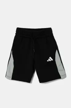 adidas pantaloni scurti copii culoarea negru, cu imprimeu, talie reglabila, JD4589 imagine