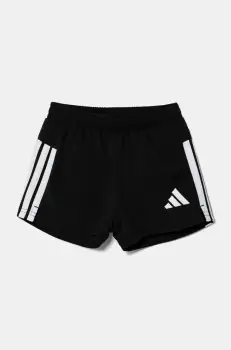 adidas pantaloni scurti copii culoarea negru, cu imprimeu, talie reglabila, JJ5038 imagine
